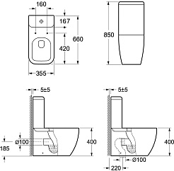 Ambassador Унитаз компакт Forsa белый с сиденьем микролифт – фотография-13